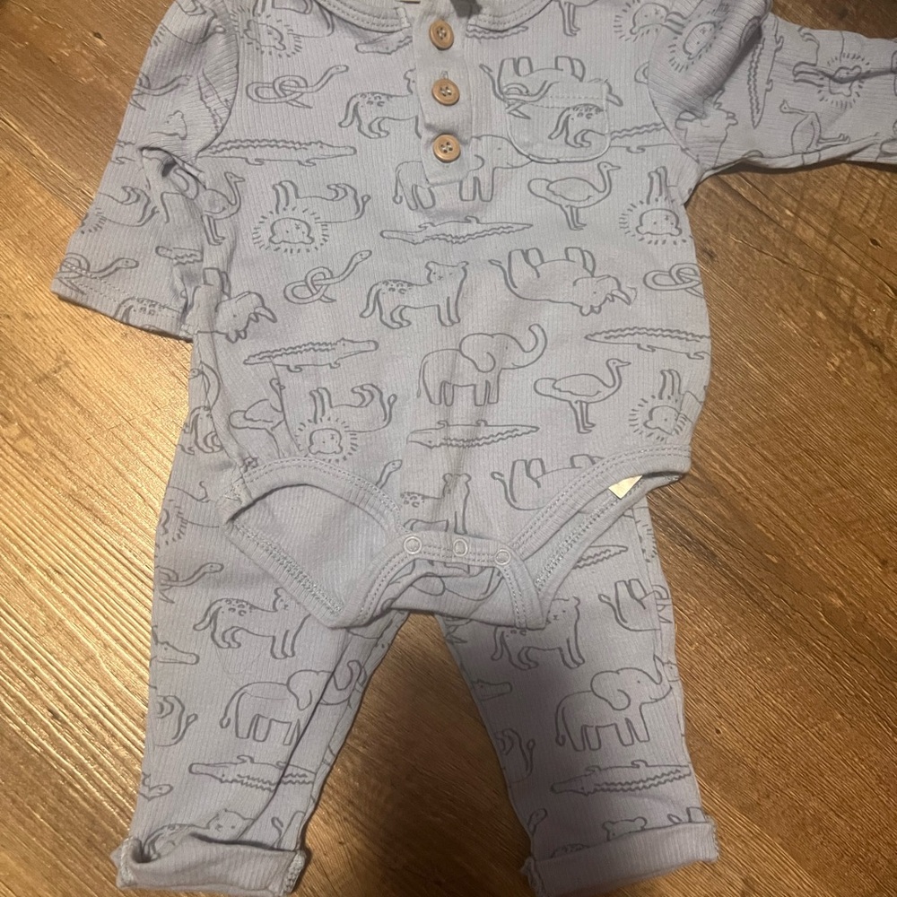 Adorable Baby Animal Print Onesie